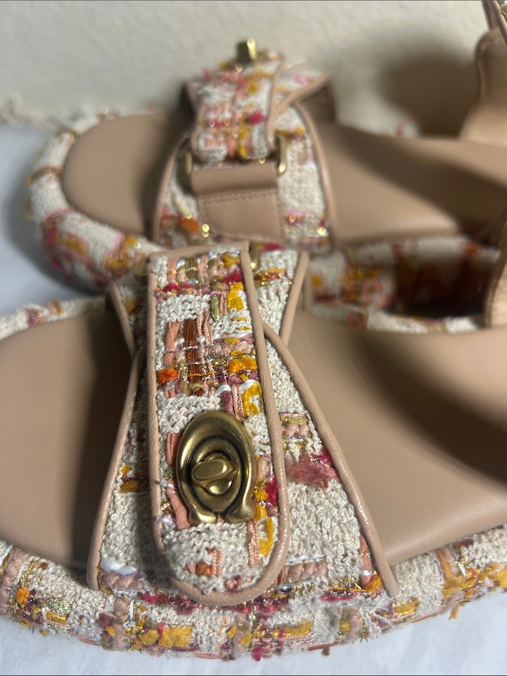 Coach Tweed Peyton Platform Sandals - Picture 7 of 13